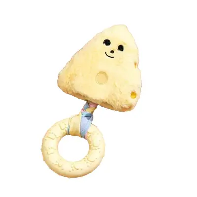 Plush Squeaky Puppy Chew Ring Toy, Durable - 5
