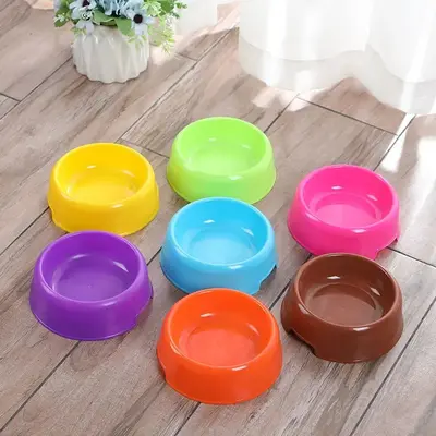 Dopamine Pet Bowl Pet Candy Color Single Dining Bowl PP Teddy Poodle Small Dog Bowl Pet Supplies Bowl