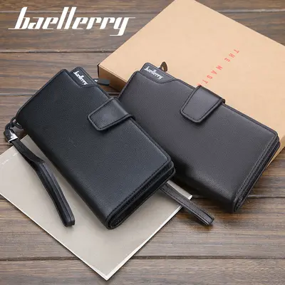 Men's Clutch Wallet with Multiple Card Slots and Long Zipper - 5