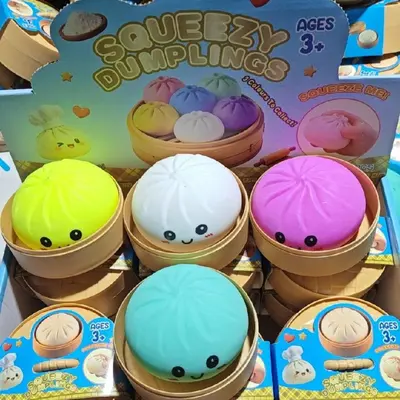 Gerçekçi Sahte Baozi Stres Oyuncağı, Yavaş Geri Dönüşlü Sıkıştırma Topu - 7