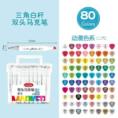 Zhangwo 509 çift başlı marker seti, anime renkleri - 13