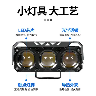 Motorcycle and E-Scooter LED Spotlight, High and Low Beam - 5