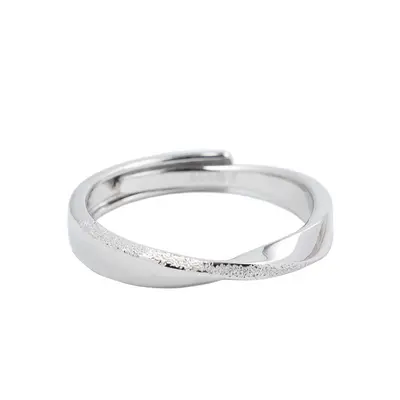 Möbius Schutzstein Paarring aus Sterlingsilber, reiner Silberring 999, exklusiv, leicht luxuriös, hochwertig, Geburtstagsgeschenk - 7