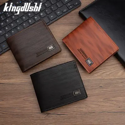 Business Men's Wallet in PU Leather, Tri-fold, Wave Pattern, Multiple Card Slots - 2