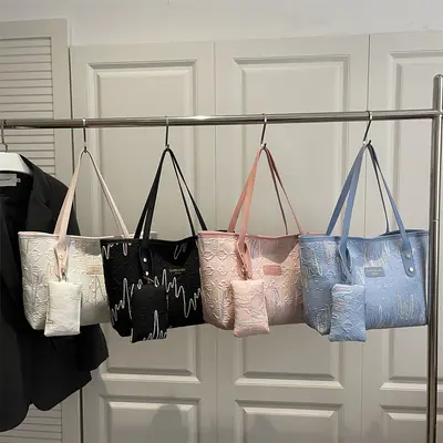 Women's Tote Bag, Large Capacity, Casual Commuter Shoulder Bag - 5
