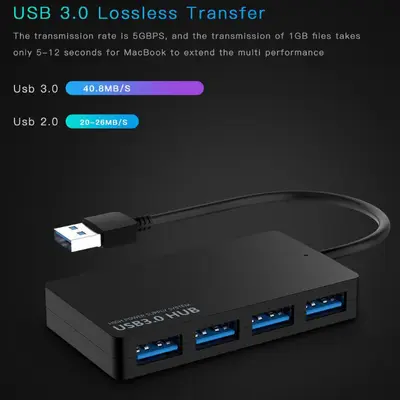 Original Manufacturer Splitter Hub 2.0 Expander One to Four Port 4-Port Ultra Slim Type-C 3.0 USB HUB