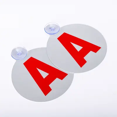French Novice Car Sticker Static Red A Sticker Reflective Suction Cup Car Sticker Magnetic A Sticker French Beginner A-Plate Sticker