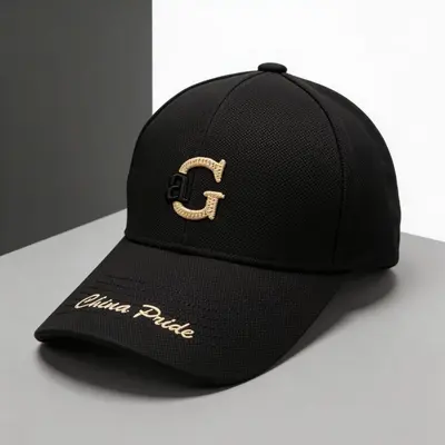 Baseballkappe Herren modisch Trend Ananas-Stoff Buchstaben-Logo Alltag vielseitig steife Kappe breite Krempe verkleinert Gesicht Enten-Schirmmütze - 3
