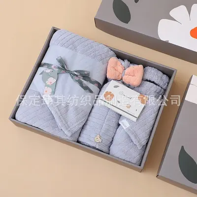 Coral fleece towel 3-piece gift set