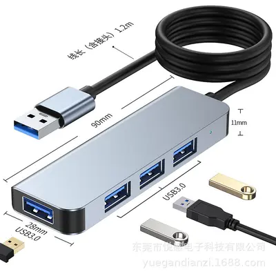 USB 3.0 çoklayıcı hub, Type-C dizüstü bilgisayar uyumlu - 9