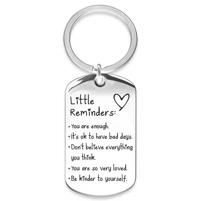 Брелок из нержавеющей стали Little Reminders с мотивационной надписью для мужчин и женщин