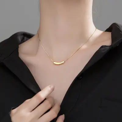 925er Sterlingsilber Halskette für Damen minimalistisch
