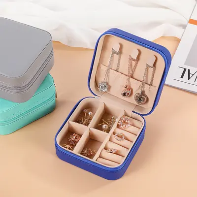 [TEMU Grenzüberschreitender heißer Stil] Schmuckschatulle Aufbewahrungsbox tragbar Ohrringe Ohrstecker Schmuckschatulle Halskettenschatulle Ringschatulle