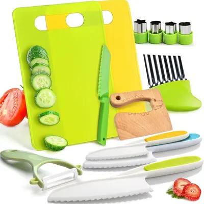 Children's kitchen toy knife set, plastic, safe