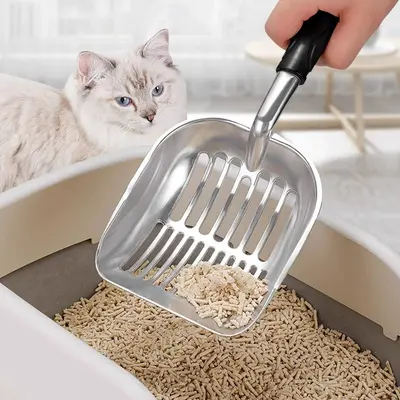 Cat Litter Scoop, Fine-Hole Aluminum Alloy, Large Size