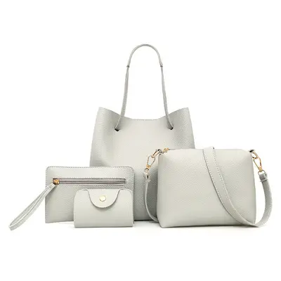 Litchi Pattern Women's Bag Set, 4 Pieces, Large Capacity - 5