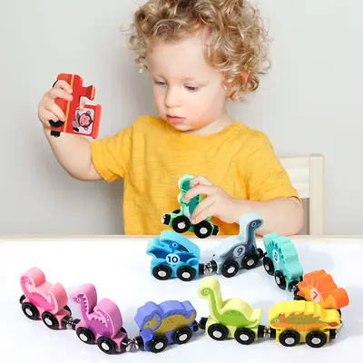 Wooden Dinosaur Train, Magnetic Number Building Blocks
