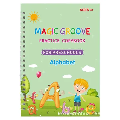Children's English Grooved Handwriting Practice Copybook, Magic Practice Book - 6
