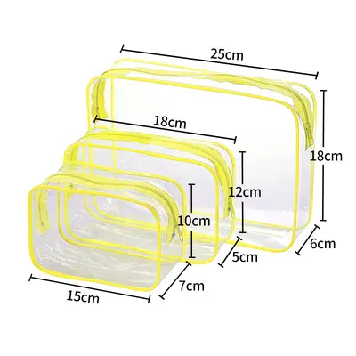 PVC Transparente Kosmetiktasche Großvolumen Reise tragbar Outdoor transparente Toilettentasche Kosmetiktasche Lagerbestand Großhandel - 11