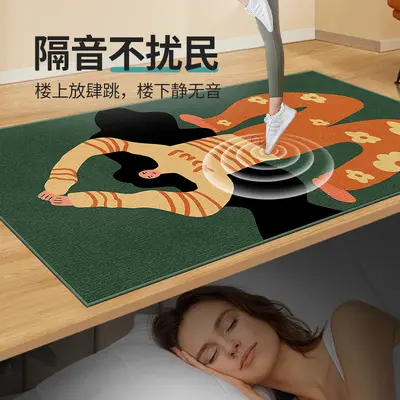 Kristal kadife yoga matı, yıkanabilir, şok emici, çizgi desen
