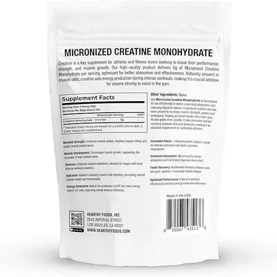 Micronized Creatine Monohydrate Powder 500 g - 5