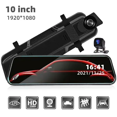Dashcam 1080P Dual-Recording Nachtsicht Rückspiegel