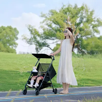 Lightweight Foldable Stroller for Toddlers, Seat and Recline, Hand-Pushed