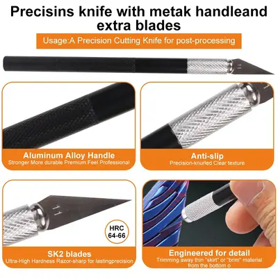 Cross-border Exclusive 39-Piece 3D Printing Accessories Tool Kit for FDM/SLA Printers, Leveling, Cleaning and Repair Accessories