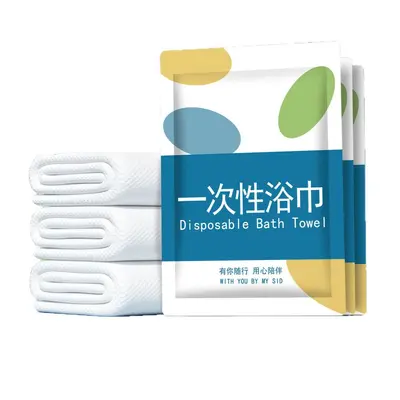 Tek Kullanımlık Havlu Banyo Havlusu Bağımsız Paketlenmiş Set Kalın ve Geniş Otel Misafirhane Özel Banyo Havlusu Havlu 2 İn 1