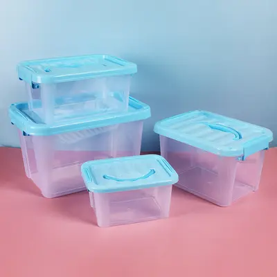 Plastik saklama kutusu masaüstü şeffaf saklama kutusu ile taşınabilir aperatif saklama kutusu araba saklama kutusu oyuncak saklama kutusu - 10