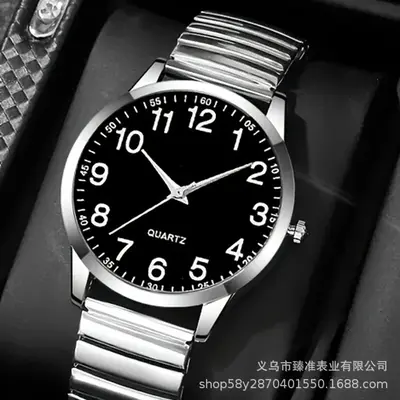 Seniorenarmbanduhr, große Ziffern, Nachtleuchtfunktion, Quarzwerk - 8