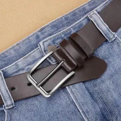 Popular cross-border wholesale pin buckle belt, versatile and stylish business men's trousers, samples available for custom belts