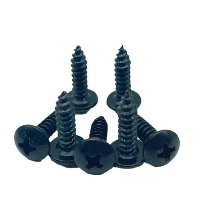 Electric Scooter and Motorcycle Self-Tapping Plastic Clip, U-Shaped, Black - 5