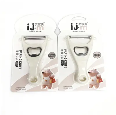 2-in-1 Stainless Steel Peeler with Bottle Opener, Apple Peeler