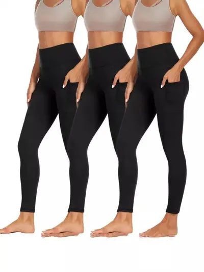 Women's Yoga Leggings with Pockets High Waist Tummy Control High Stretch - 3