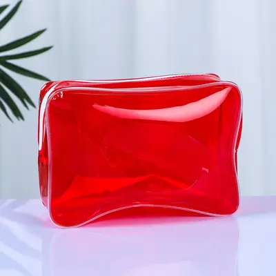 Transparente PVC-Kosmetiktasche, wasserdichte Waschtasche mit Logo - 9