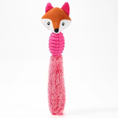 Plush Dog Chew Toy with Squeaker, Bite-Resistant, Cartoon Animal - 1