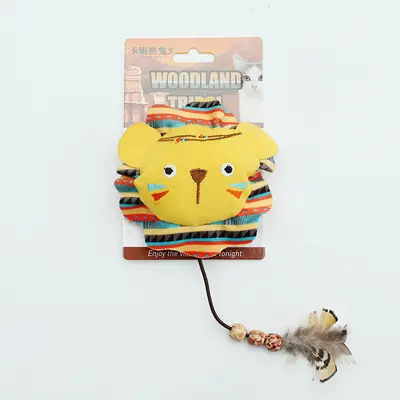 Self-Play Cat Toy Set with Plush and Feather Teaser Wand - 9