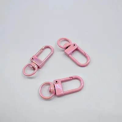 UV-Plated Colored Spring Key Ring Clasp, DIY Jewelry Accessory - 10