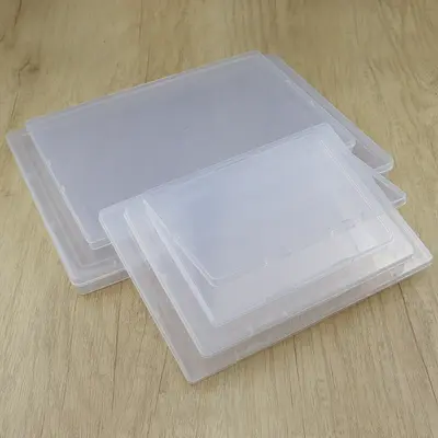 Şeffaf dikdörtgen plastik kutu parçaları takı saklama kutusu düz kırtasiye ambalaj kutusu boş kutu Amazon toptan - 3