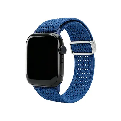 Apple Watch 11 uyumlu naylon örgü delikli elastik kordon - 12