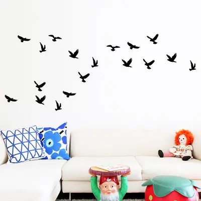 Seagull Bird Wall Sticker Set, Removable Electrostatic Film, PH1238