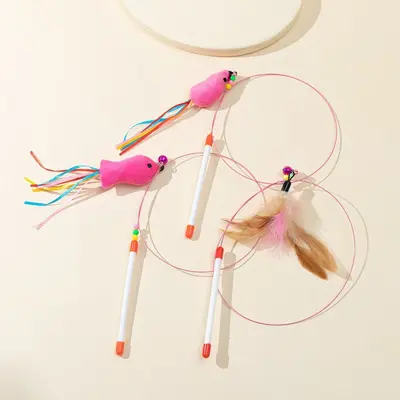 Customizable Plastic Cat Teaser Wand - 9