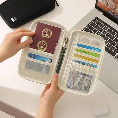 Passport holder, portable travel document organizer