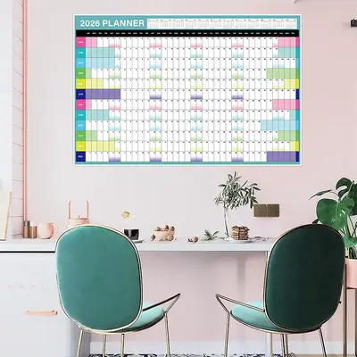 2026 Full-Year English Wall Calendar Minimalist Planner - 4