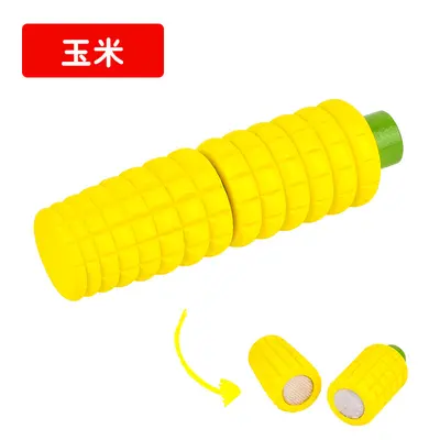 Wooden Toy Fruit and Vegetable Cutting Set, Velcro, Realistic Kitchen Toy - 8