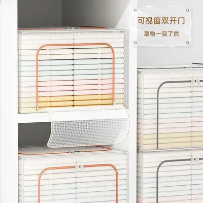 PVC Storage Box with Lid, Large Capacity, Foldable