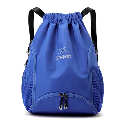 Waterproof Sports Bag with Separate Shoe Compartment and Drawstring Backpack - 9