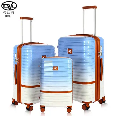 Expandable Zipper Three-Piece Luggage Set, Thickened Gradient Design - 12