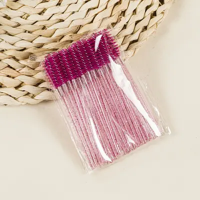 Colorful Crystal Rod Eyelash Comb, Portable Eyebrow Comb and Spiral Mascara Wand - 9